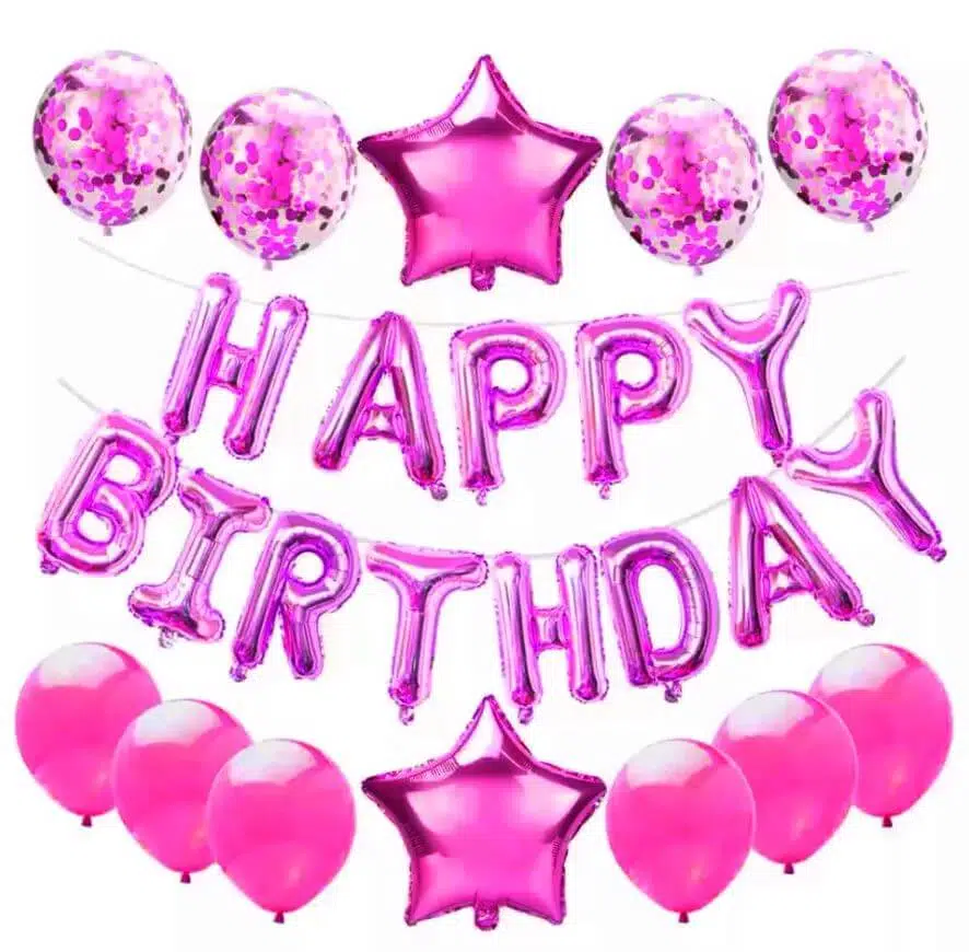 Decor Aniversar 25 Baloane Roz
