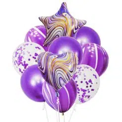 Set Baloane Premium Mov Marble