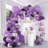 Kit Arcada 97 Baloane Mov Cu Fluturasi