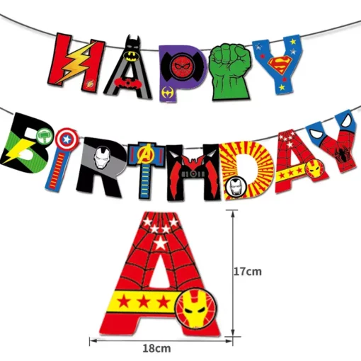 BNR11 Banner Happy Birthday Super Eroi - imagine 2