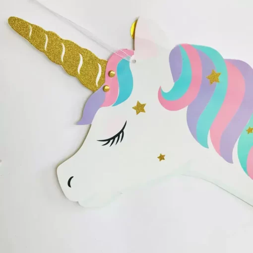 Banner Happy Birthday Magical Unicorn