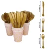 Decor Pentru Masa Petrecere 168 Piese Roz Gold
