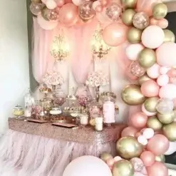 Arcada Baloane Aniversare Rose Gold 135 Piese