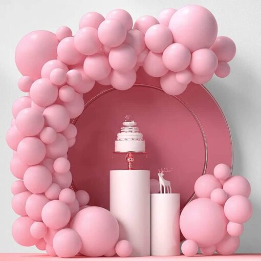 arcada baloane roz macaron