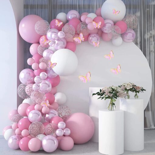 ARC33 Arcada Baloane Botez Sau Aniversare Fetita 131 Piese - imagine 3