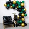 ARC52 Arcada Baloane Verde Negru Gold 60 Piese - imagine 3
