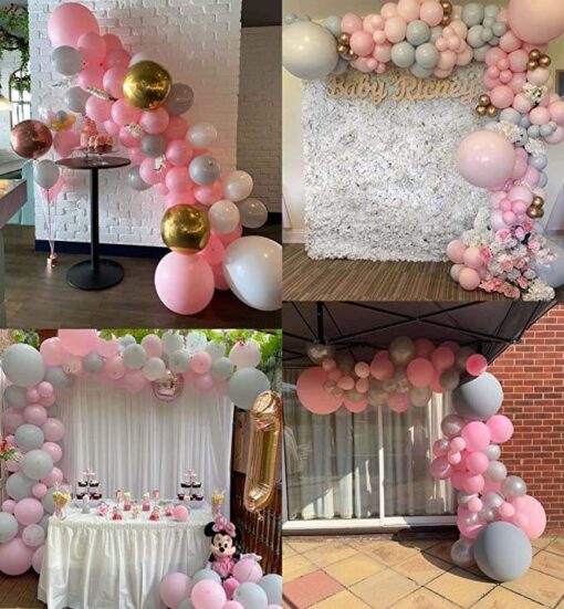 ARC53 Arcada Baloane Macaron Aniversare Botez Nunta 145 buc - imagine 2