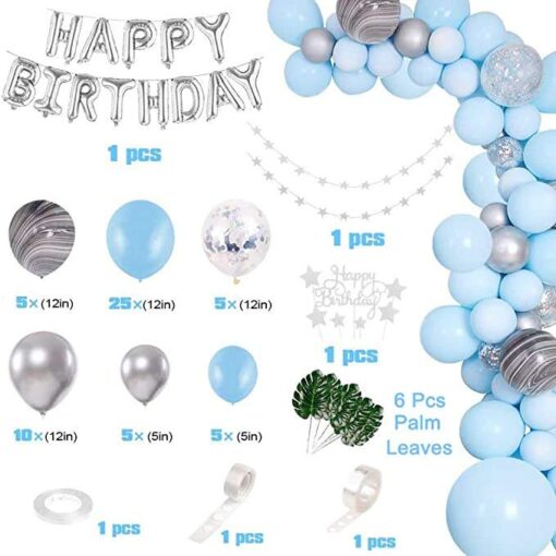 ARC61 Arcada Baloane Zi de Nastere Happy Birthday + Topper - imagine 4