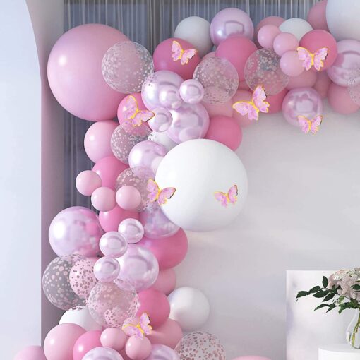 ARC33 Arcada Baloane Botez Sau Aniversare Fetita 131 Piese - imagine 2