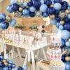 ARC47 Kit Arcada Baloane Aniversare Botez Baby Blue 95 Piese - imagine 3