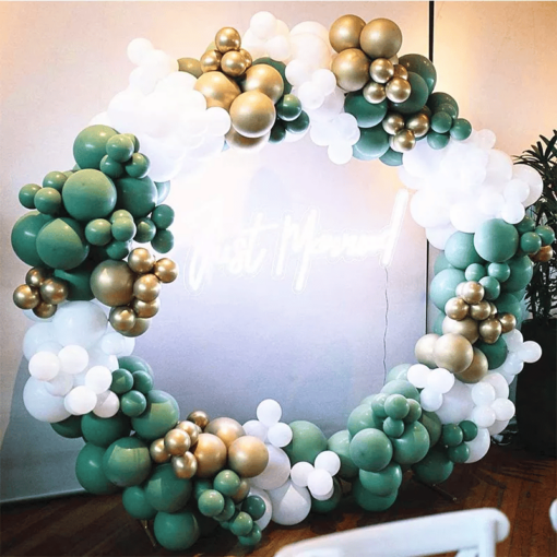 ARC37 Arcada Baloane 137 Piese Verde Gold Alb - imagine 3