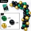 ARC52 Arcada Baloane Verde Negru Gold 60 Piese - imagine 4