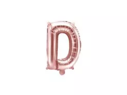 balon litera d rose gold