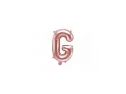 balon litera g rose gold