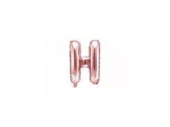 balon litera h rose gold