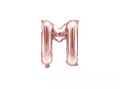 balon litera m rose gold