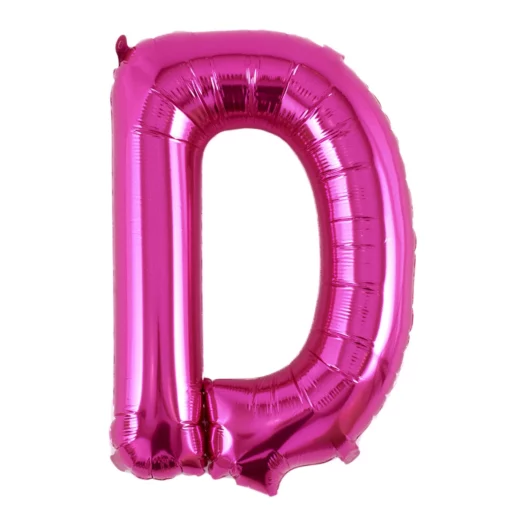 Balon Folie Litera D Roz 40 cm