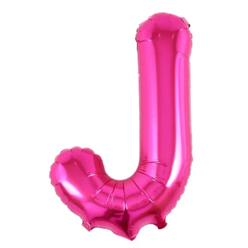 Balon Folie Litera J Roz 40 cm