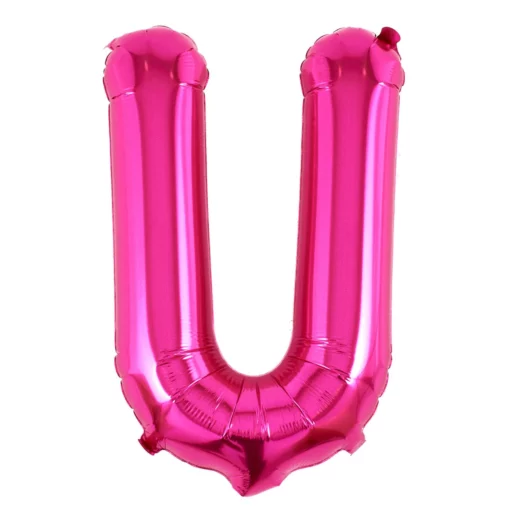 Balon Folie Litera U Roz 40 cm