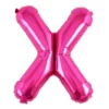 Balon Folie Litera X Roz 40 cm