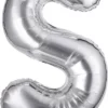balon litera s argintiu