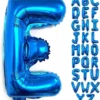 Balon Folie Litera E Albastru 40 cm