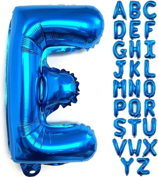 Balon Folie Litera E Albastru 40 cm