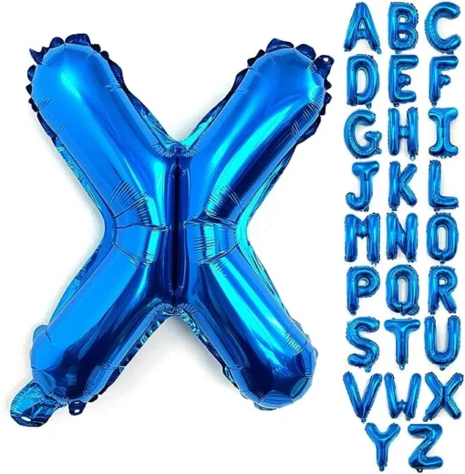 Balon Folie Litera X Albastru 40 cm