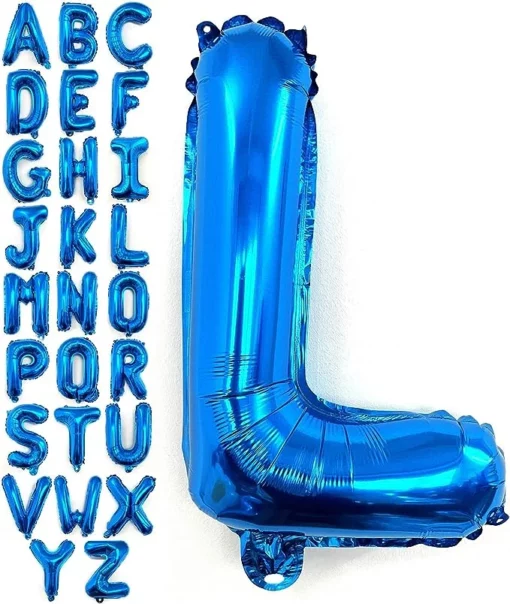 Balon Folie Litera L Albastru 40 cm