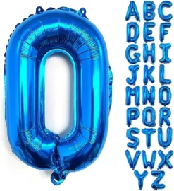 Balon Folie Litera O Albastru 40 cm