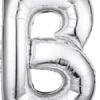 balon litera B argintiu