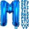 Balon Folie Litera M Albastru 40 cm