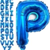 Balon Folie Litera P Albastru 40 cm