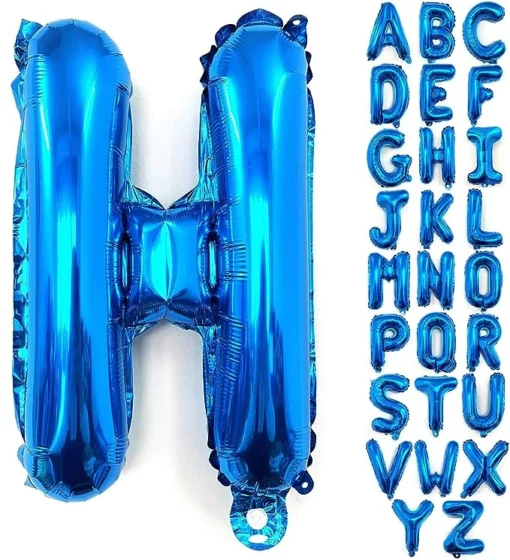 Balon Folie Litera H Albastru 40 cm