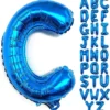 Balon Folie Litera C Albastru 40 cm