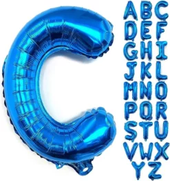 Balon Folie Litera C Albastru 40 cm