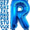 Balon Folie Litera R Albastru 40 cm
