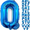 Balon Folie Litera Q Albastru 40 cm