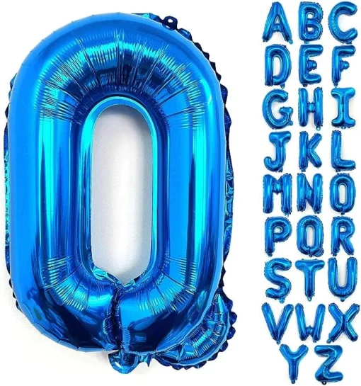 Balon Folie Litera Q Albastru 40 cm