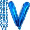 Balon Folie Litera V Albastru 40 cm