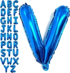 Balon Folie Litera V Albastru 40 cm