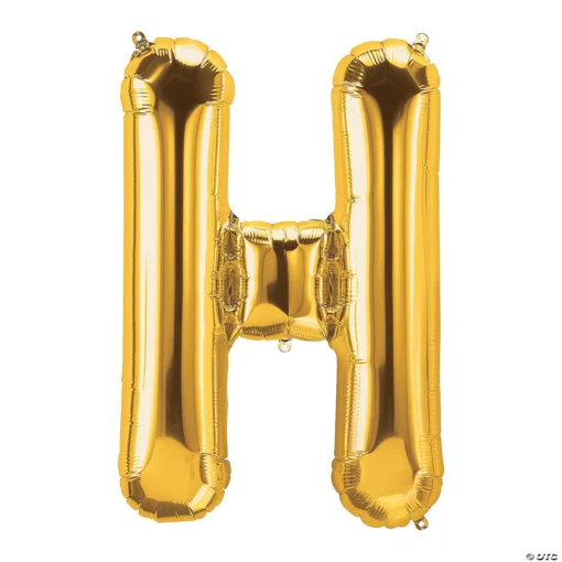Balon Folie Litera H Gold 40 cm