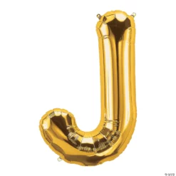 Balon Folie Litera J Gold 40 cm