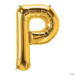 Balon Folie Litera P Gold 40 cm