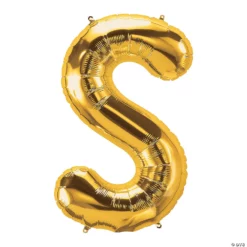 Balon Folie Litera S Gold 40 cm