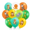 BLS182 Set 10 Baloane Latex Cu Animalute Jungla