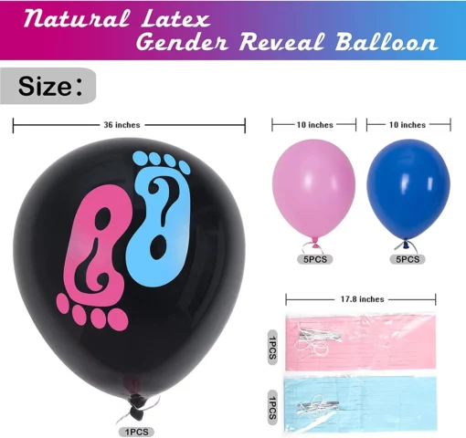 SET298 Decor Eveniment Gender Reveal Boy Or Girl - imagine 3