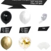 arcada baloane negru gold alb