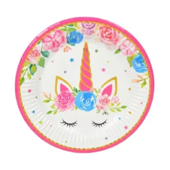 Set 10 Farfurii Petrecere Flower Unicron 18 cm