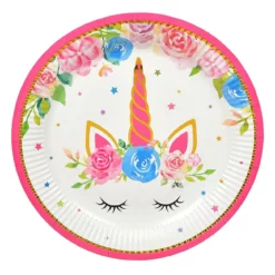 Set 6 Farfurii Petrecere Flower Unicron 23 cm